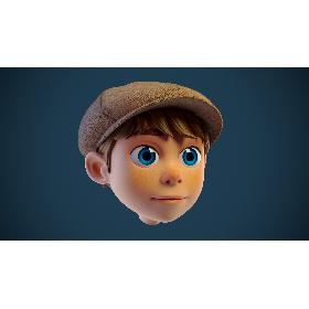 3D model Boy Cartoon Head